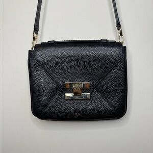 DeMellier Mini Berlin Black Grain Leather Crossbody Bag